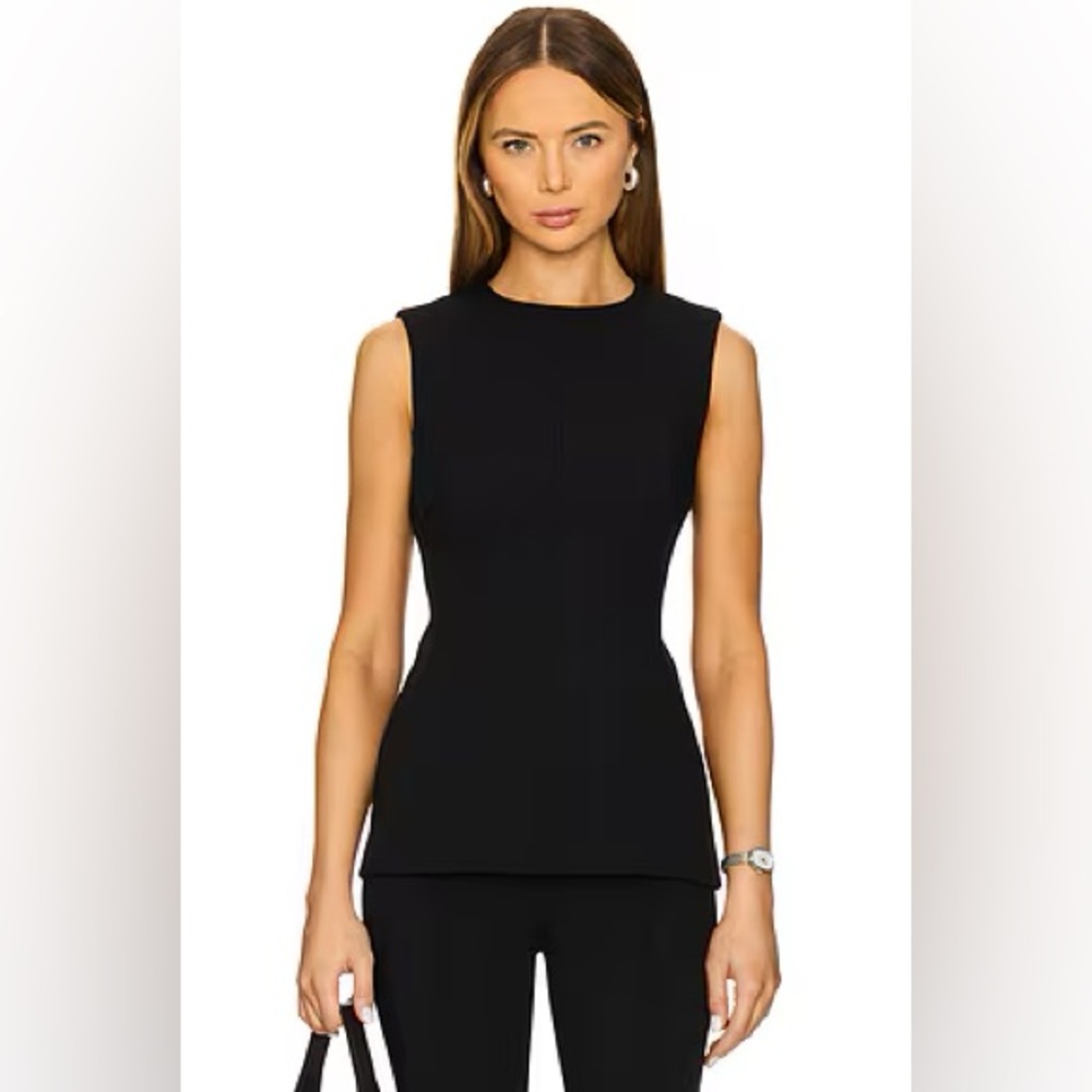 Jenni Kayne Cotton Crop Top in Black Size 6